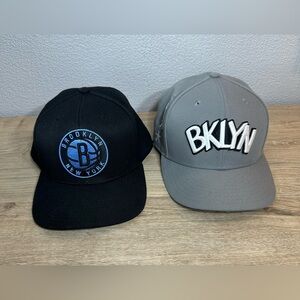 Brooklyn Nets Hats- Bundle of 2  Snapbacks